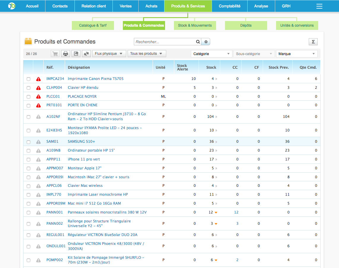 GESTION DE STOCKS