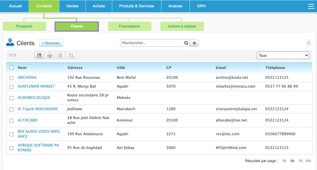 Ajoutez, organisez, suivez vos clients et prospects sans effort