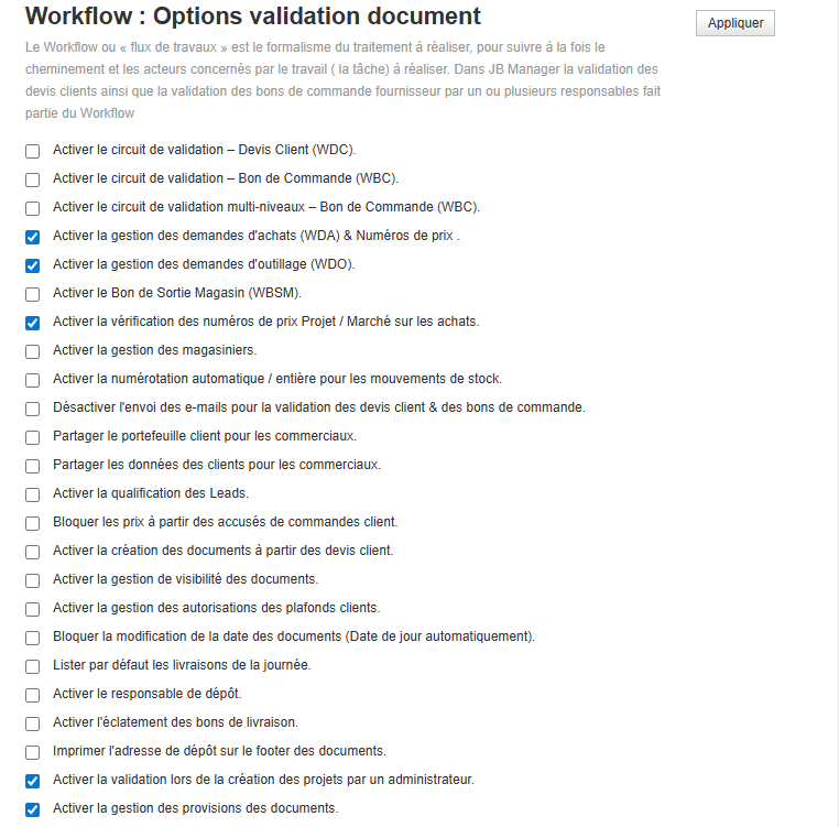 Workflows Achat