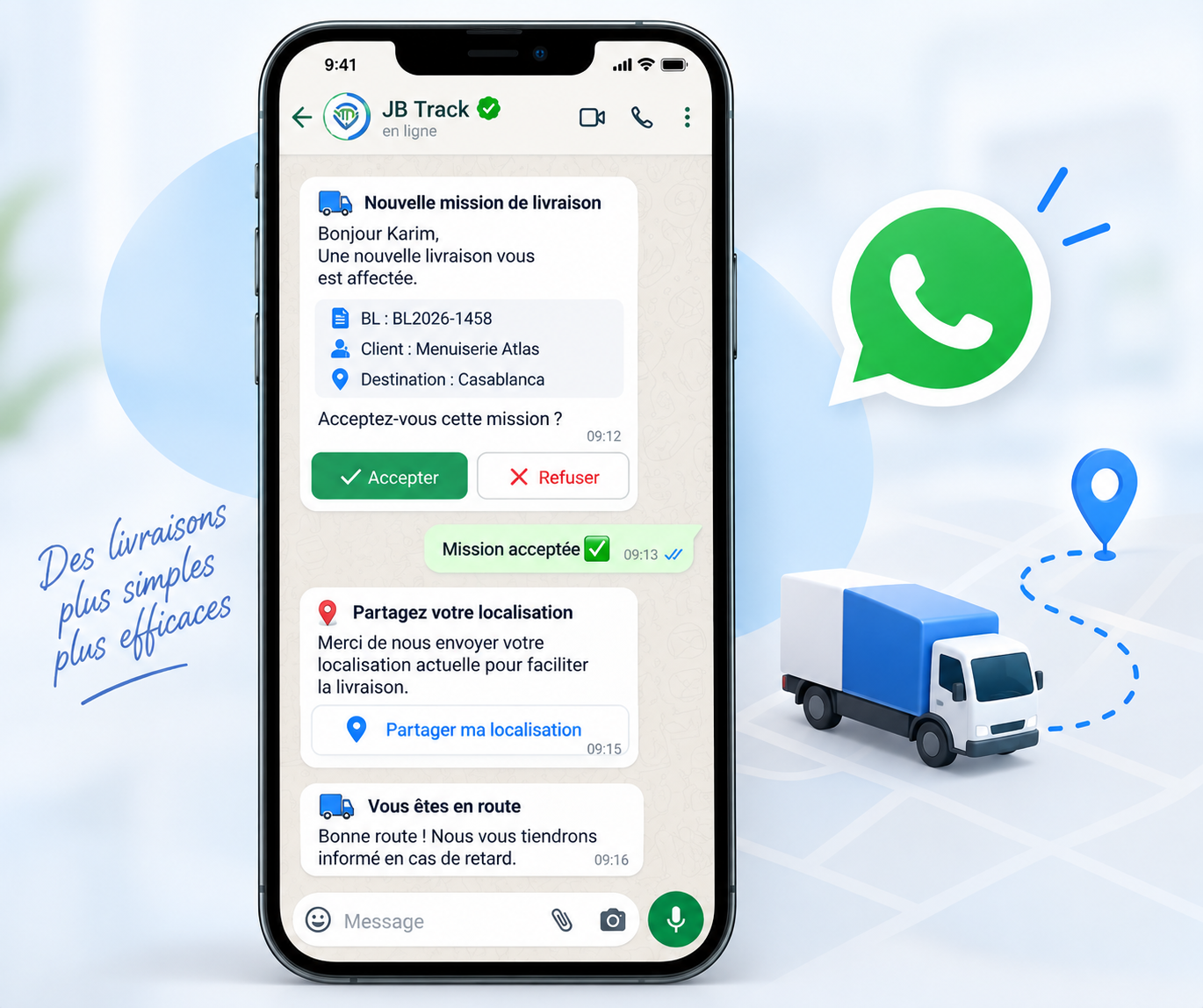 Connectez vos livraisons avec WhatsApp